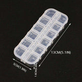 Clear Jewelry Rhinestones Box (5 Pack) Bead Storage Organizer, 12 Compartments Each WholesaleRhinestone